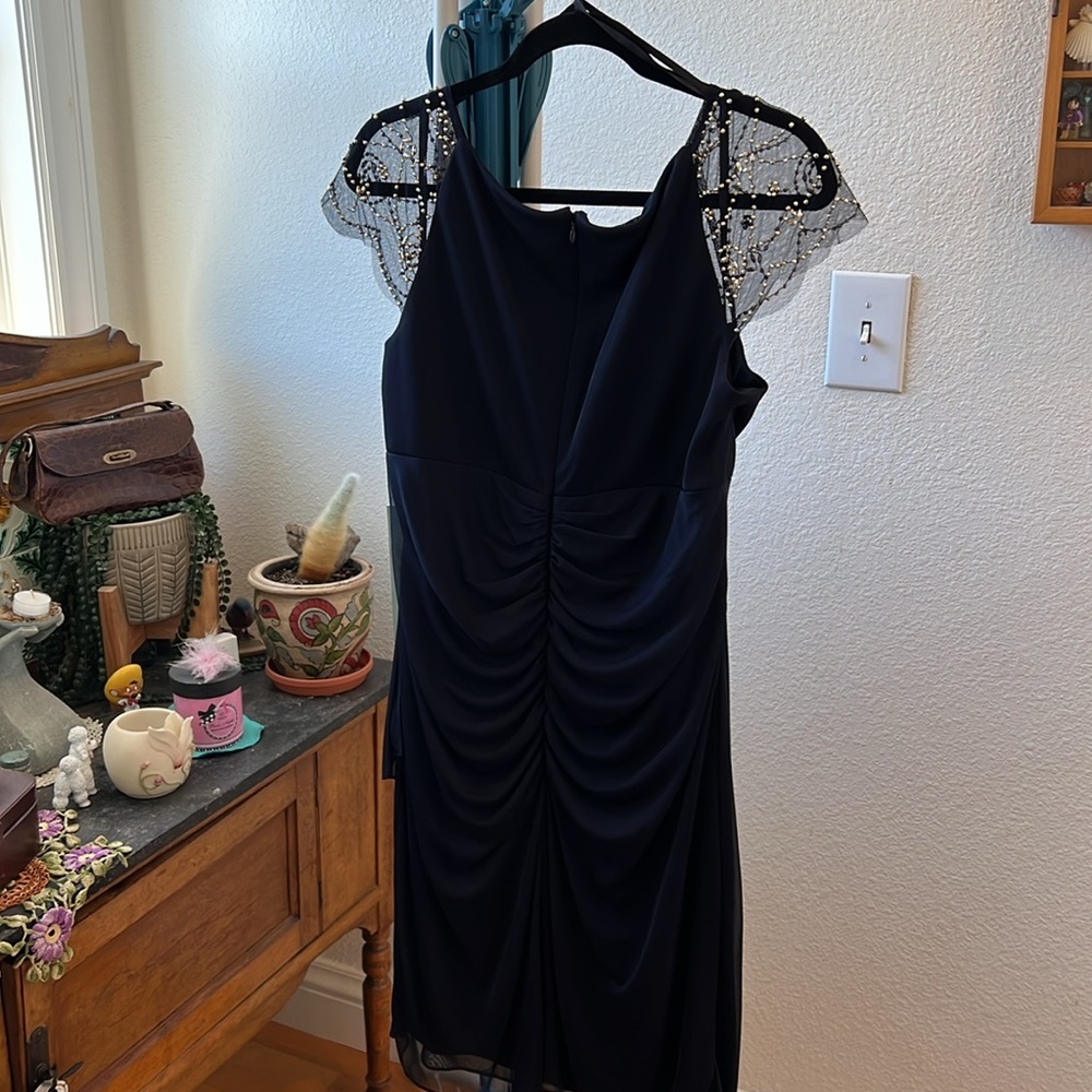DJ JAZ Navy Blue Cocktail Dress Sz 18 - Picture 2 of 6